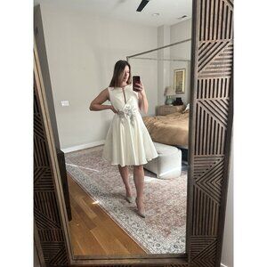 Zapaka White Corset Dress Size 10